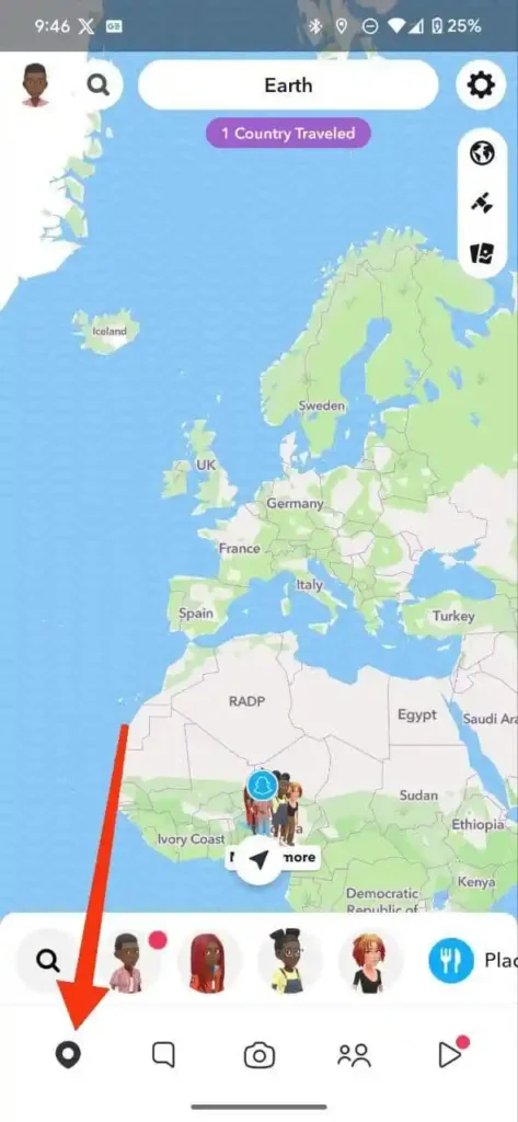 add friends on Snapchat by location