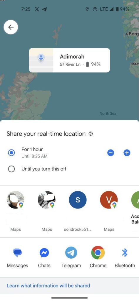 how to share location on Google Maps
