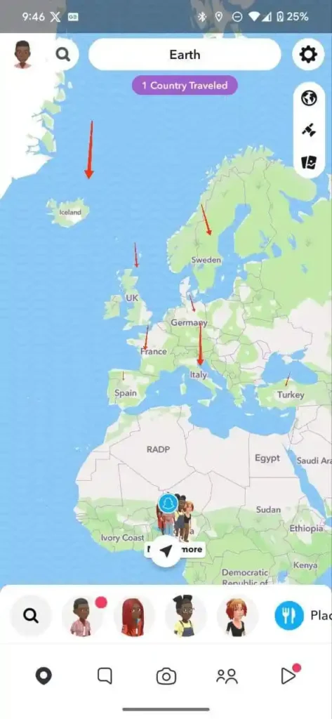 search and add friends on Snapchat by location